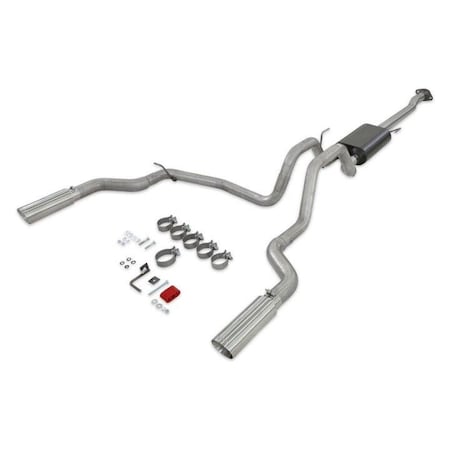 Flowmaster 1520 F150 FORCE II CATBACK EXHAUST 3IN X 2.5IN DUAL OUTLET 4IN TIP STAINLES 818147